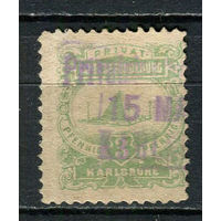 Германия - Карлсруэ (B.) - Местные марки - 1887 - Пирамида 3Pf - [Mi.4] - 1 марка. Гашеная.  (Лот 81Dd)