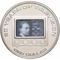 Острова Кука 1 доллар, 2006 80 лет телевидению UNC