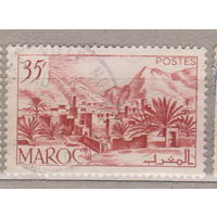 Французские колонии Долина Тодра Архитектура Французское  Марокко 1950 год  лот 13