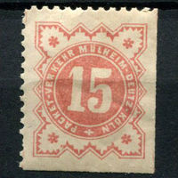 Германия - Мюльхайм-Дойц-Кёльн - Местные марки - 1888 - Цифры 15Pf - [Mi.3A] - 1 марка. MH.  (Лот 142AO)