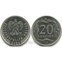 Польша 20 грошей 2020