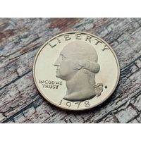 США. 25 центов (квотер, 1/4 доллара) 1978 S (Washington Quarter).