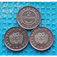 Боливия 2 центаво (центов). UNC.