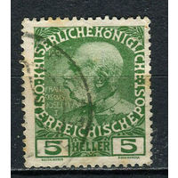 Австро-Венгрия - 1908 - Император Франц Иосиф I - 5H - [Mi.142v] - 1 марка. Гашеная.  (Лот 18EM)-T7P4