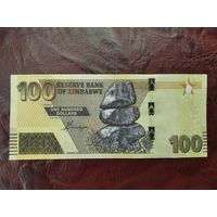 100 долларов Зимбабве 2020(22) г.