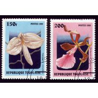 2 марки 1999 год Того Орхидеи 2973-2974