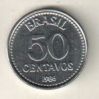 Бразилия 50 сентаво 1986