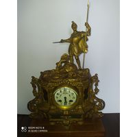 Часы каминные. Позолота. 19 век. Франция.