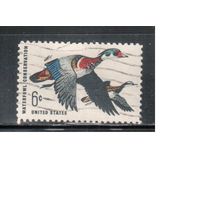 США-1968, (Мих.971) , гаш.  , Фауна, Утки(одиночка)