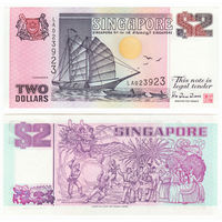 Сингапур 2 доллара образца 1992 года UNC p28