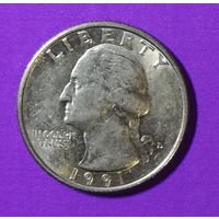 25 центов США 1991 г.