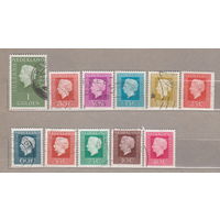 Королева Джулиана Известные люди Нидерланды 1969-1976 год лот 1079   11 марок