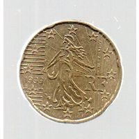 Франция. 20 евроцентов  1999