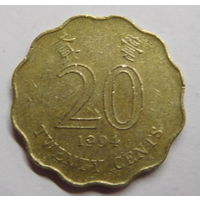Гонконг 20 центов 1994 г