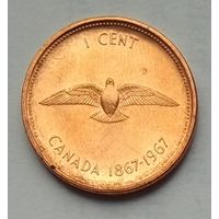 Канада 1 цент 1967 г. 100 лет Конфедерации Канада