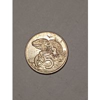 Новая Зеландия 5 цента 1989 года