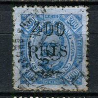 Португальское Конго - 1902 - Надпечатка 400 REIS на 200R - [Mi.41] - 1 марка. Гашеная.  (Лот 148AV)