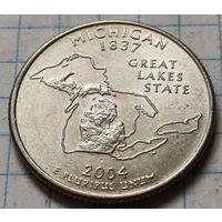 США 1/4 доллара, 2004 Квотер штата Мичиган    P     ( 2-6-6 )