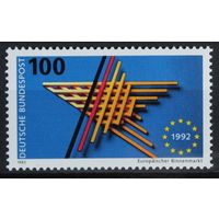 Внутренний рынок Европейского Союза '92, Германия, 1992 год, 1 марка
