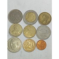 Африка 9 монет без повторов с рубля .