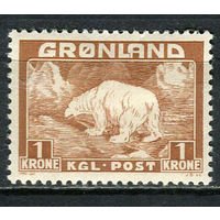 Гренландия - 1938 - Медведь 1Kr - [Mi.7] - 1 марка. MH.  (Лот 25Df)