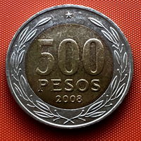 110-17 Чили, 500 песо 2008 г.