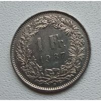 Швейцария 1 франк, 1987 1-5-17