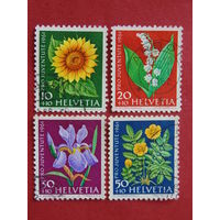 Швейцария 1961 г. Цветы.