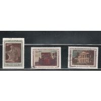 СССР-1950, (Заг.1403-1405) гаш.(с клеем), 26-год. смерти Ленина