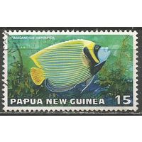 Папуа Новая Гвинея. Рыбы. Императорский ангел. 1976г. Mi#316.