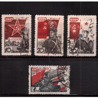 СССР-1938, (Заг.490-495),  гаш. , 20-летие Красной Армии, 4 марки