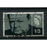 Великобритания - 1965 - Уинстон Черчилль 1/3Sh P - [Mi.385x] - 1 марка. Гашеная.  (Лот 16EB)-T7P3