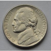 США, 5 центов , 1990 г. D