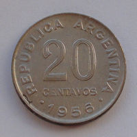 Аргентина 20 сентаво. 1956