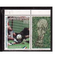 Сан-Марино-1998 ,(Мих.1778)  гаш.  , Спорт, ЧМ по футболу