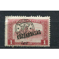Трансильвания (Румыния) - 1919 - Надпечатка на марках Венгрии 1L - [Mi.58] - 1 марка. MNH.  (Лот 85CM)