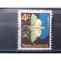 Новая Зеландия 1970 Бабочка 4с