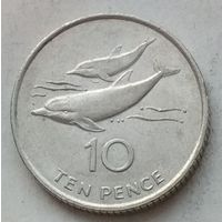 Острова Святой Елены и Вознесения 10 пенсов 1998 г.