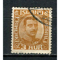 Исландия - 1920 - Кристиан X 3A - [Mi.84] - 1 марка. Гашеная.  (Лот 34Df)