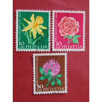 Швейцария 1964 г. Цветы.