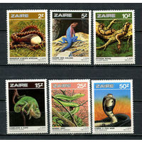 Конго (Заир) - 1987 - Рептилии - [Mi. 939-944] - полная серия - 6 марок. MNH.  (Лот 94Dt)