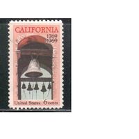 США-1969, (Мих.983) , гаш. , Калифорния, Колокол (одиночка)