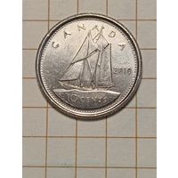 Канада 10 цент 2010 года .