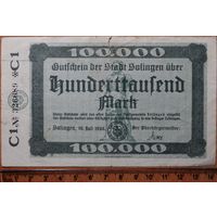 100000 марок 1923г. Золинген