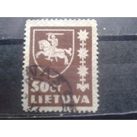 Литва, 1937, Стандарт, герб 50ст
