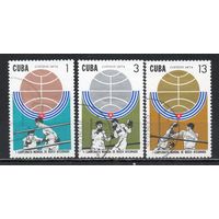 Спорт Бокс Куба 1974 год серия из 3-х марок