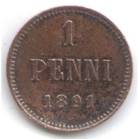 1 пенни 1891 год _состояние XF