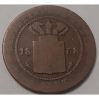 Голландская Ост-Индия 1 цент, 1858