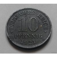 10 пфеннигов, Германия 1921 г., цинк