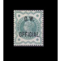 1901 Великобритания D66 Королева Виктория - Надпечатка - OFFICIAL O.W. 220,00 евро